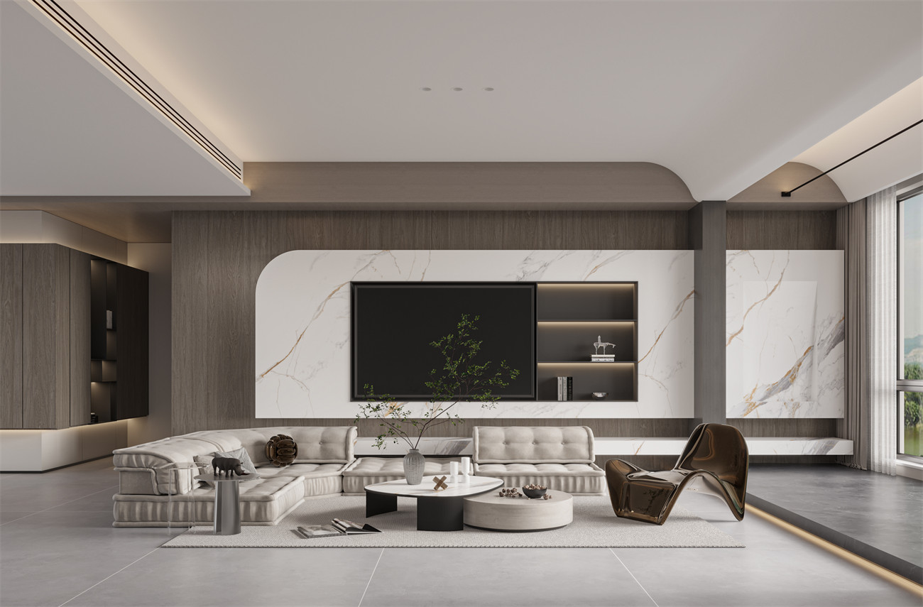 12Y163206A雕刻魚(yú)肚金1面混鋪客廳背景墻