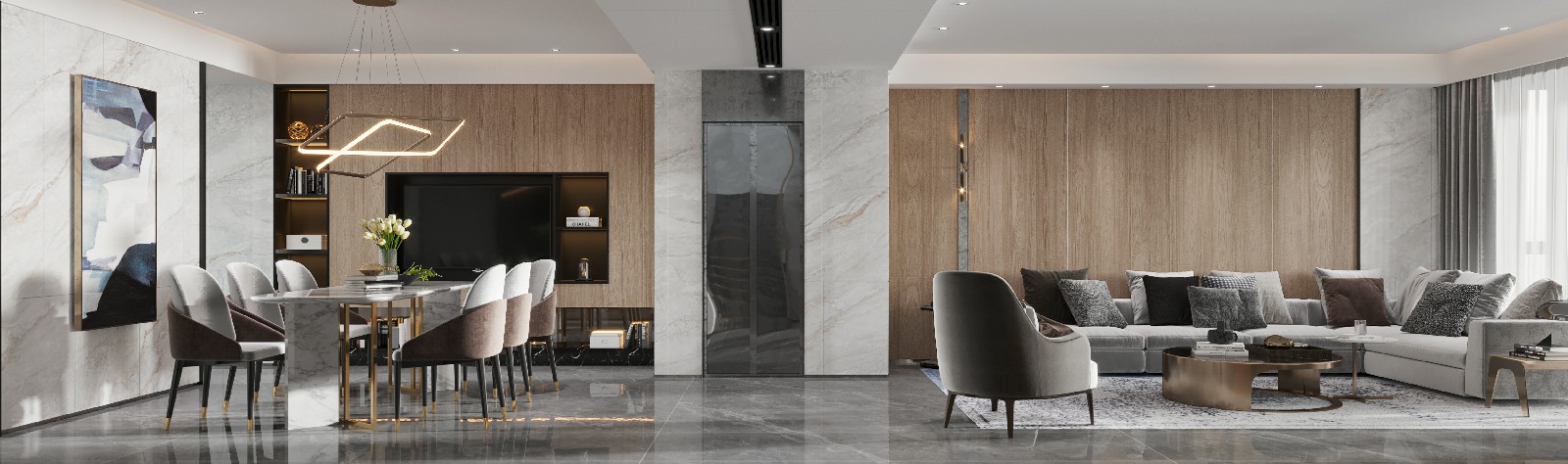 9Y926151E_格里菲斯木紋-原木色_3面_混鋪_效果圖