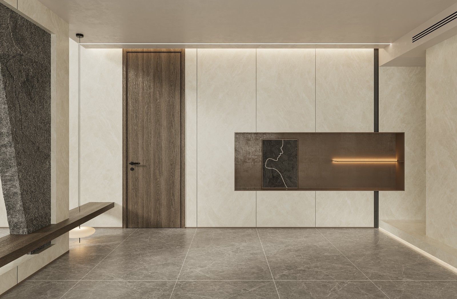 9P926211A-白玉蘭-3面混鋪_過道護(hù)墻板_波