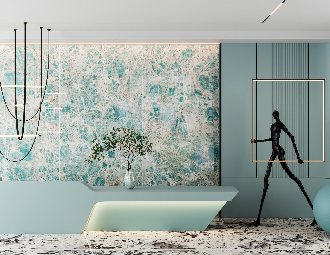 9S1227ZS503C-，B076-亞馬遜綠-4面混鋪_波