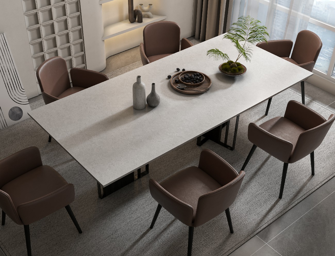 12Y1832106A-新法國萊姆石米白-1面混鋪_餐桌_波