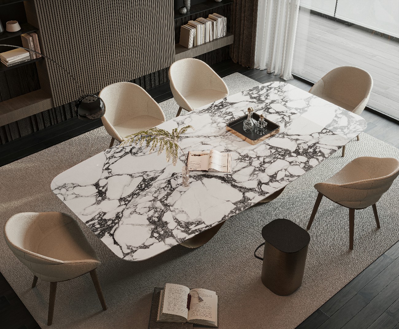 12S1832506A-新寶格麗白-1面混鋪_波_餐桌