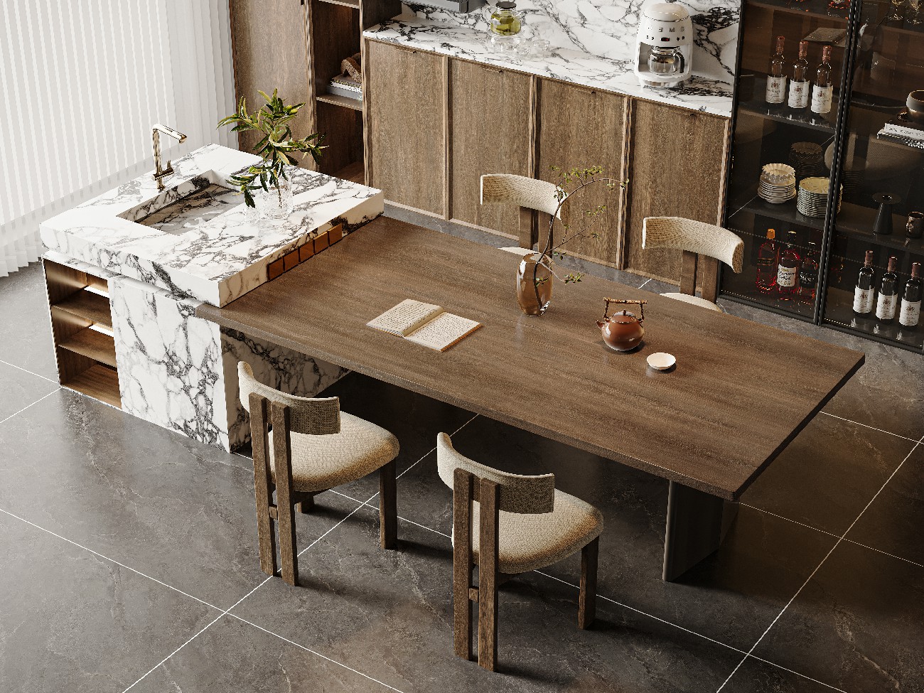 9Y1632H019A-北歐橡木-實木色-1面混鋪效