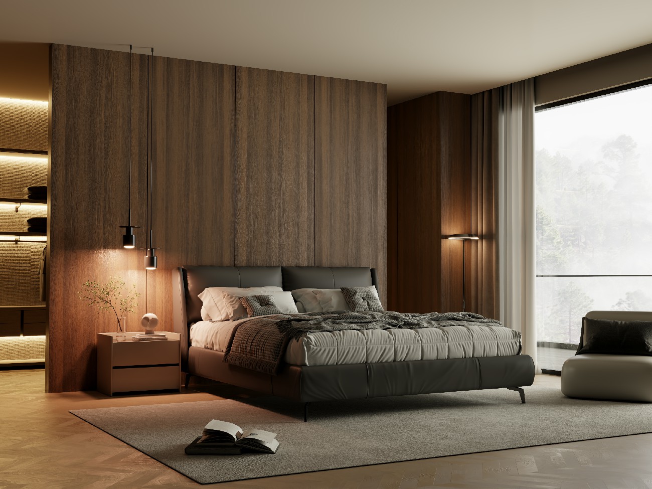 9Y826LT321C-北美黑胡桃-1面混鋪-波