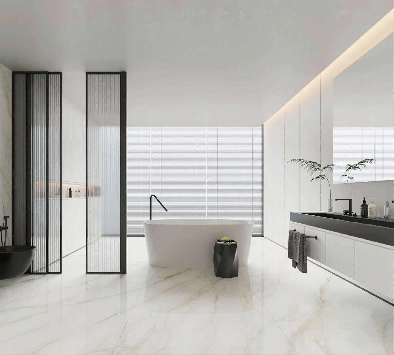 9LG927-001-1-2-3-4佳仕白-4面上下左右無限連紋-效果圖