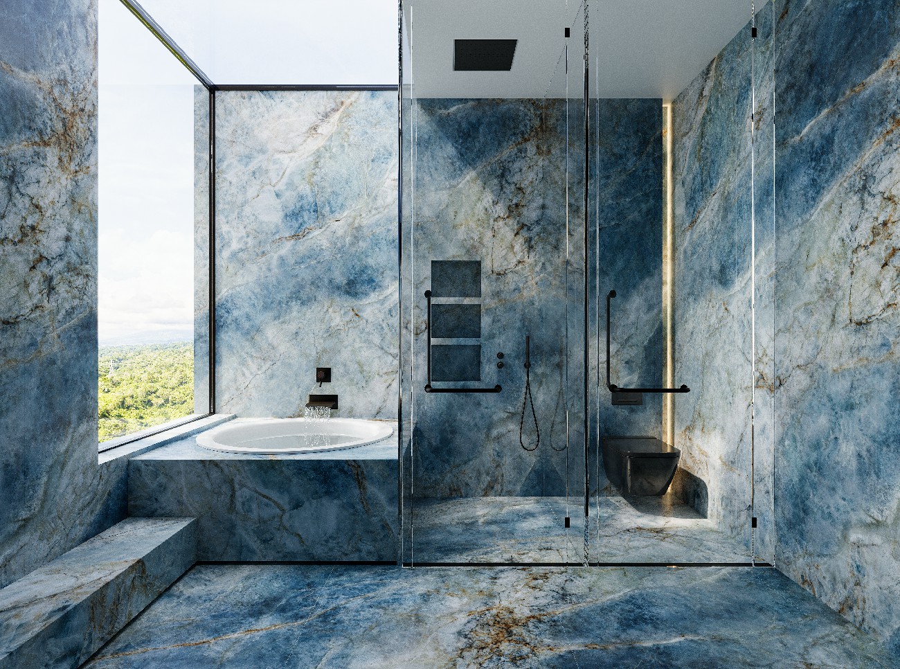 9RG927-525-1-2-3-4玻利維亞藍(lán)_-4面上下左右無限連紋-t