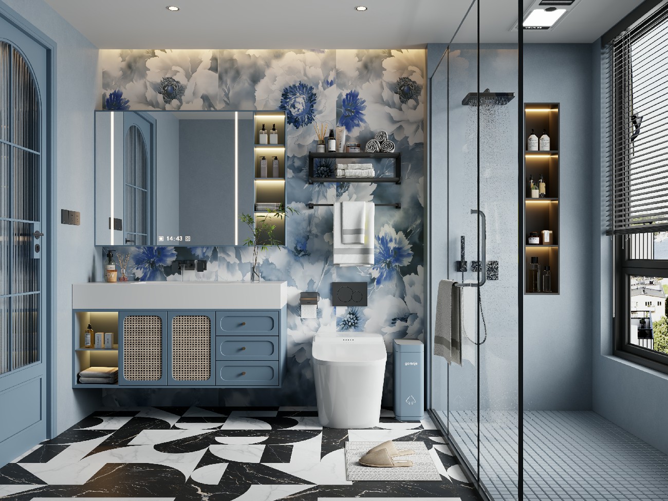 9GD927-422藝瓷-灰藍-1面混鋪-1波