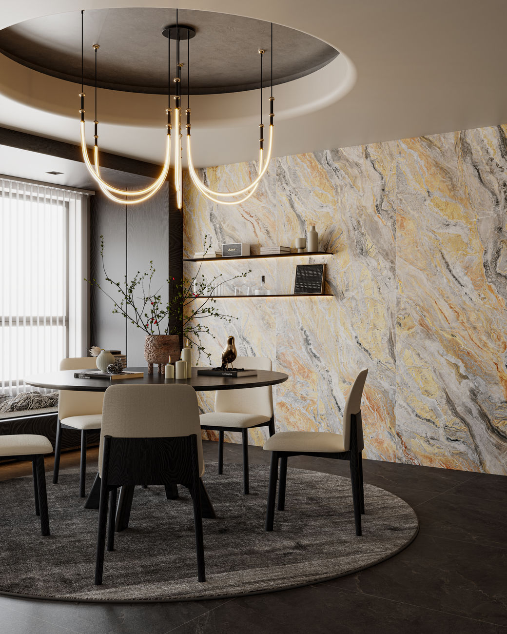 9JS1227-003芬迪紅-3面混鋪-波